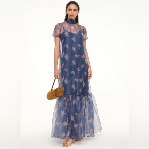 STAUD Dresses & Skirts - Staud Calluna Dress in Botanical Navy